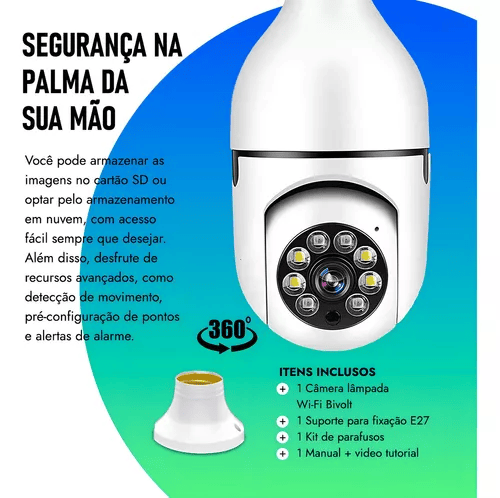 Câmera Ip Wi-fi Inteligente Y8177 Full Hd 1080p Visão Noturna Movimento Automático - 5