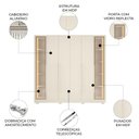 Ver imagem 3 de Guarda Roupa Casal 237cm 6 Portas Palermo Off Whitte a02 - Mpozenato