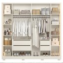 Ver imagem 6 de Guarda Roupa Casal 237cm 6 Portas Palermo Off Whitte a02 - Mpozenato