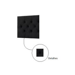 Cabeceira Cama Box Capitonê Casal 1,38 Jade:Preto - 2