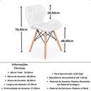 Ver imagem 5 de Kit 12 Cadeiras de Jantar Charles Eames Slim Wood Estofada - Branco