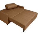 Ver imagem 5 de Sofá-Cama 154cm Retrátil Reclinável Linho Pés de Madeira Isis Marrom