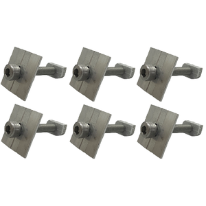 Kit 6 Unidades de Fixador Intermediário para Painel Solar Grampo Aluminio e Parafuso Allen Martel