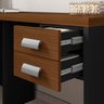 Mesa para Escritório em L 2 Gavetas Tampo em Tamburato Studio  - 3