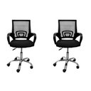 Ver imagem 2 de Kit 2 Cadeiras de Escritório Diretor Tela Mesh Base Cromada Santiago