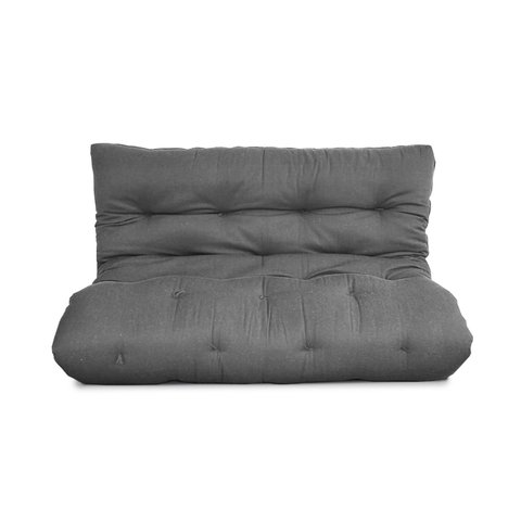 Futon 02 Lugares Slim 128x188x10cm - Cor Cinza FUTON BRASIL