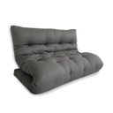 Ver imagem 3 de Futon 02 Lugares Slim 128x188x10cm - Cor Cinza FUTON BRASIL