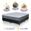Ver imagem 4 de Conjunto Box Preto Argel Cinza Espuma D33 King 193x203x67 - King House