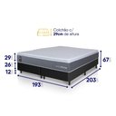 Ver imagem 3 de Conjunto Box Preto Argel Cinza Espuma D33 King 193x203x67 - King House