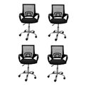 Ver imagem 2 de Kit 4 Cadeiras de Escritório Diretor Tela Mesh Base Cromada Santiago