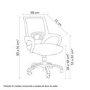 Ver imagem 4 de Kit 4 Cadeiras de Escritório Diretor Tela Mesh Base Cromada Santiago