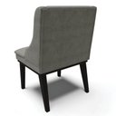 Ver imagem 7 de Kit 8 Cadeiras Estofadas para Sala de Jantar Base Fixa de Madeira Preto Lia Suede Grafite - Ibiza