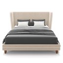 Ver imagem 5 de Cama Queen 160cm com Cabeceira Many P02 Veludo Bege - Mpozenato