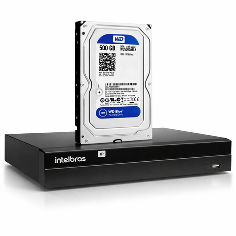 Kit Hd + Gravador Digital de Vídeo Ip Nvd 1404 04 Canais 13280
