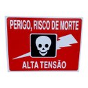 Ver imagem 2 de Kit 2 Placa de Sinalização Perigo,risco de Morte Alta Tensão