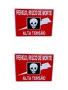 Ver imagem 1 de Kit 2 Placa de Sinalização Perigo,risco de Morte Alta Tensão