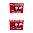 Ver imagem 1 de Kit 2 Placa de Sinalização Perigo,risco de Morte Alta Tensão