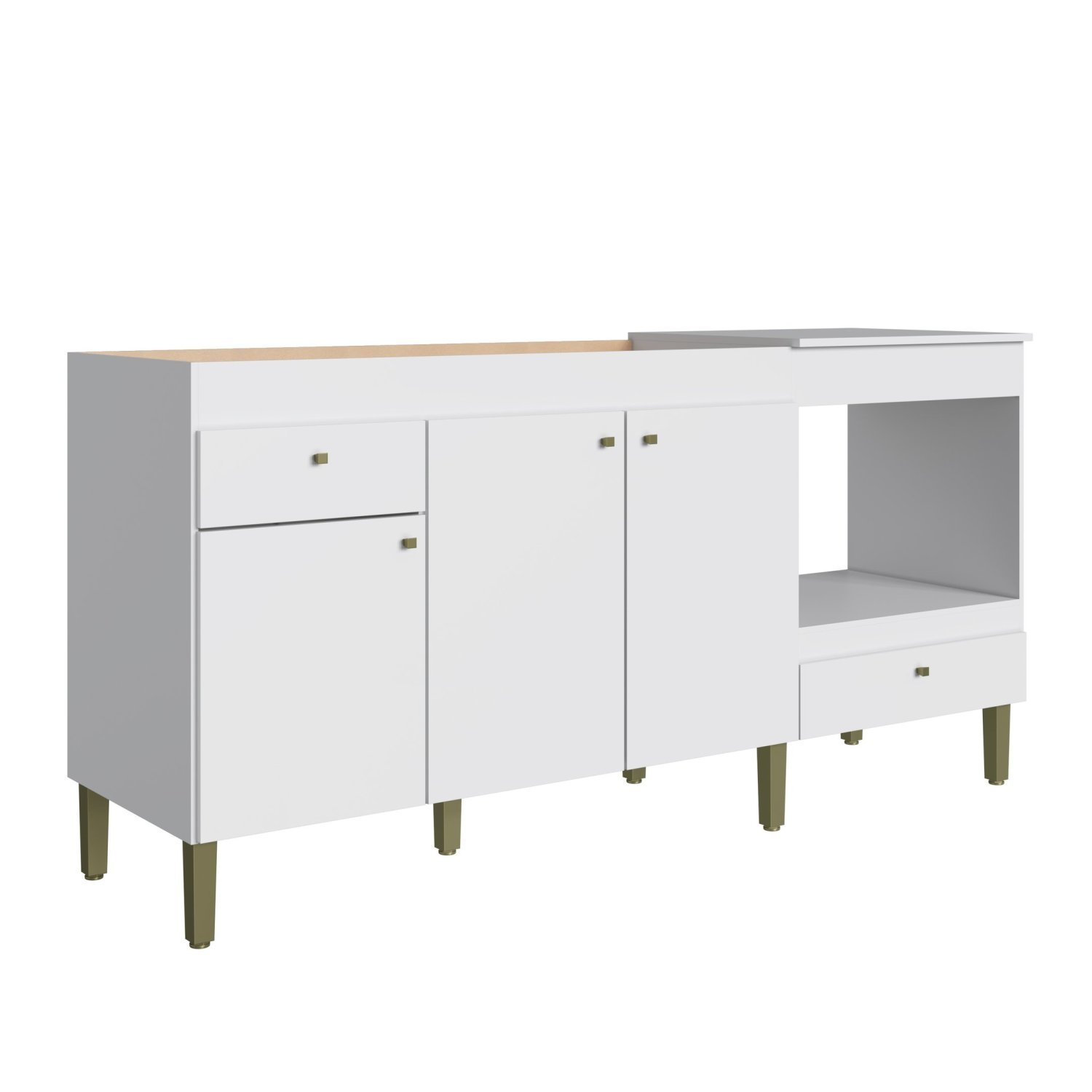 Balcão de Cozinha Multiuso 180cm BM06  Branco - 3