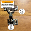 Ver imagem 5 de Cômoda Grécia com 1 Porta com Detalhe Ripado e 4 Gavetas 1 Tranca com Chave Cinza/Cinamomo/Grafite