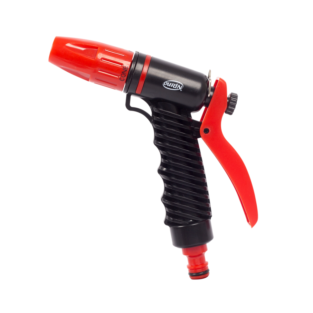 Hidropistola Standard 3 Funções Engate Rápido Cor Preto e Vermelho Durín