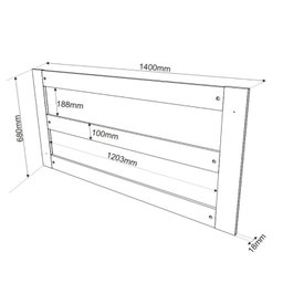 Moldura para Espelho 140x68cm Star Vieiro Espresso Móveis - 3