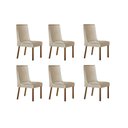 Ver imagem 1 de Kit 6 Cadeiras de Cozinha Dakota 6 un Naturalle/Suede Creme - Rufato