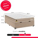 Ver imagem 3 de Cama Box Baú Viúva + Colchão Life D33 Pillow Top 61x128x188cm - Bege - e-Shop Casa