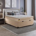 Ver imagem 5 de Cama Box Baú Viúva + Colchão Life D33 Pillow Top 61x128x188cm - Bege - e-Shop Casa