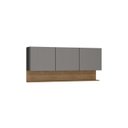 Ver imagem 3 de Armário para Cozinha 3 Portas 150cm Line Cinza/Gris/Freijó