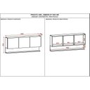 Ver imagem 4 de Armário para Cozinha 3 Portas 150cm Line Cinza/Gris/Freijó