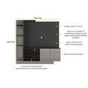 Ver imagem 3 de Estante com Painel TV 55" e 2 portas França Multimóveis BR2473 Preto/Lacca Fumê