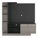 Ver imagem 6 de Estante com Painel TV 55" e 2 portas França Multimóveis BR2473 Preto/Lacca Fumê