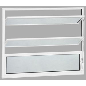 Vitro Basculante em Alumínio Classic Branca Boreal - 50x60