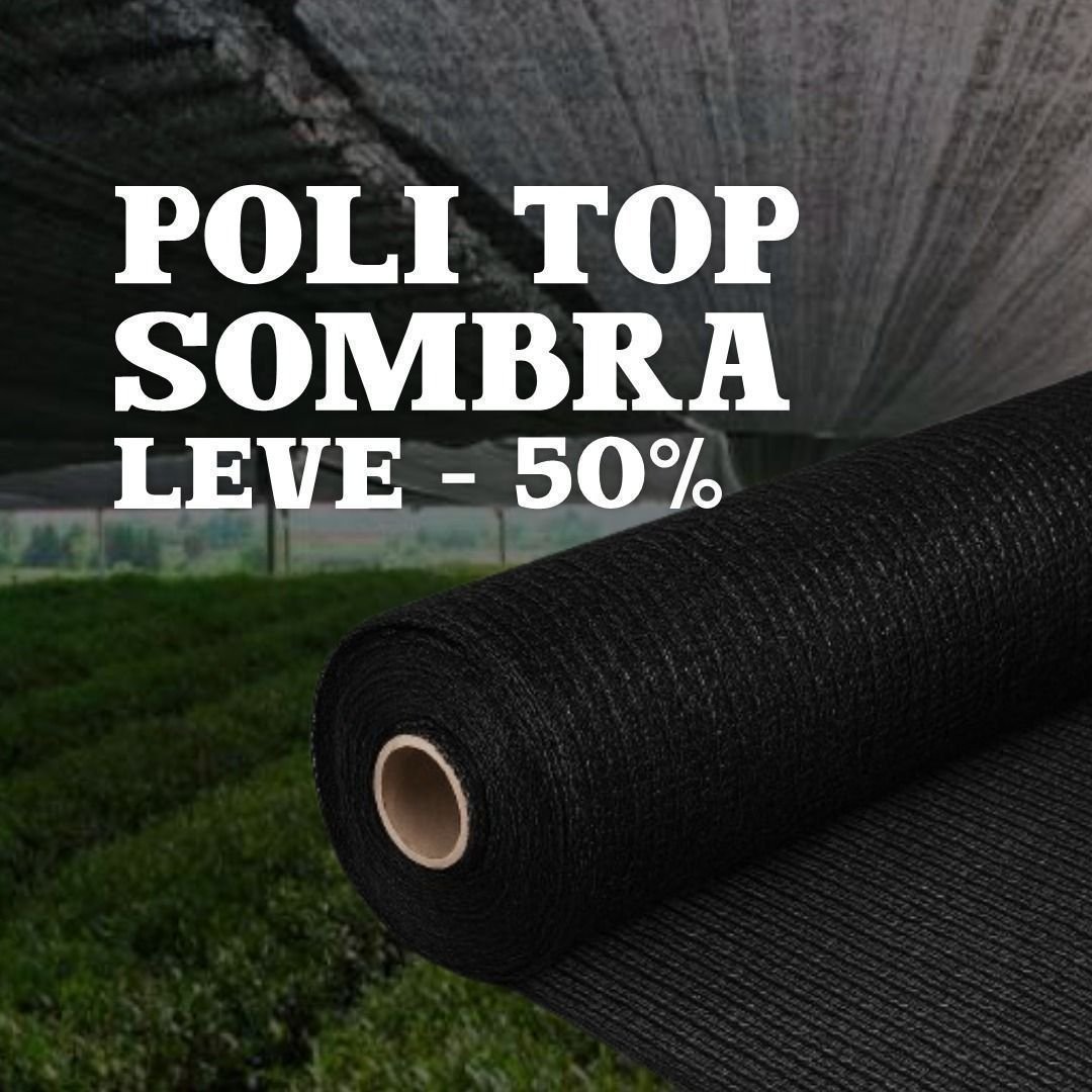 Politop Sombra 50% Leve Preto 6,00x50mts (valor por Metro) - 2