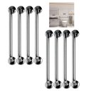 Ver imagem 1 de Alça de Apoio Barra 40cm Aço Inox Kit 8 Unidades Idoso Cadeirante Deficiente Banheiro Box Acessibili