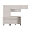 Cozinha Completa Iluminata 8 Portas 3 Gavetas 100% Mdf com Vidro Branco/fendi/mineral - Genialflex - 3