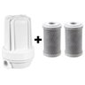 Filtro Branco Carvão Ativado Pou Bbi F125 + 2 Refis - 1
