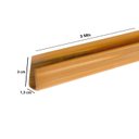 Ver imagem 3 de Acabamento Perfil "U" p/Forro PVC 3CMX3M Marrom/Cerejeira Bariri