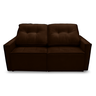 Sofá Retrátil Reclinável 2 Lugares para Recepção Veludo:marrom - 2