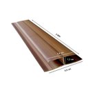Ver imagem 4 de Emenda Rígida PVC Perfil H 4,5CMX3M Imbuia Bariri Marrom