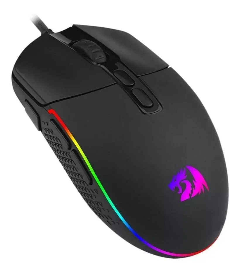 Mouse Gamer com Fio Redragon Invader M719-rgb 10000 Dpi Cor Preto