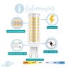 Kit 4 Lâmpadas de Led Halopin G9 7w Branco Quente (3000k) - 4