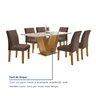 Conjunto Sala de Jantar Mesa 160x80cm Tampo Mdf/vidro com 6 Cadeiras Espanha Yescasa - 8