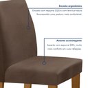 Ver imagem 6 de Conjunto Sala de Jantar Mesa 160x80cm Tampo MDF/Vidro com 6 Cadeiras Espanha Yescasa