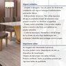 Conjunto Sala de Jantar Mesa 160x80cm Tampo Mdf/vidro com 6 Cadeiras Espanha Yescasa - 13
