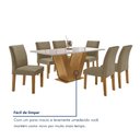 Ver mais imagens de Conjunto Sala de Jantar Mesa 160x80cm Tampo Mdf/vidro com 6 Cadeiras Espanha Yescasa