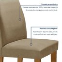 Ver imagem 7 de Conjunto Sala de Jantar Mesa 6 Cadeiras Tampo de Vidro Espanha Marrom Cinamomo/Off White/Bege