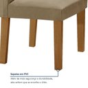 Ver mais imagens de Conjunto Sala de Jantar Mesa 6 Cadeiras Tampo de Vidro Espanha Marrom Cinamomo/Off White/Bege