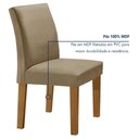 Ver imagem 5 de Conjunto Sala de Jantar Mesa 6 Cadeiras Tampo de Vidro Espanha Yescasa Marrom Cinamomo/Off White/Bege