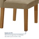 Ver imagem 7 de Conjunto Sala de Jantar Mesa 6 Cadeiras Tampo de Vidro Espanha Yescasa Marrom Cinamomo/Off White/Bege